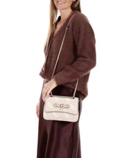 GUESS IZZY 4G Schulter-/Crossbody-Minitasche Sand-Logo - Damentaschen - 6