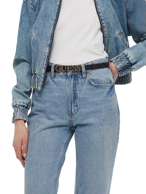 ZAMIRA Gürtel mit Metalllogo Kohle - Gürtel