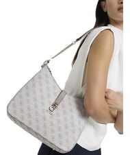 GUESS ZAMIRA  Umhängetasche Logo in dunklem Taupe - Damentaschen - 4