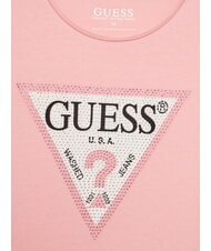 GUESS KIDS Kurzarm-T-Shirt mit Strasssteinen s&uuml;&szlig;es Rosa - Kinder-T-Shirt - 3