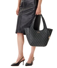 GUESS CALISTA 4G Umhängetasche Kohle - Damentaschen - 5