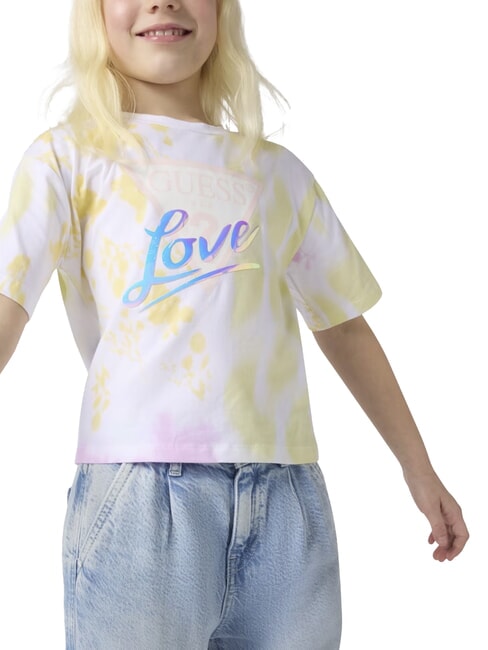 KIDS MIDI Bedrucktes Kurzarm-T-Shirt schattige Blume gro&szlig; ao - Kinder-T-Shirt
