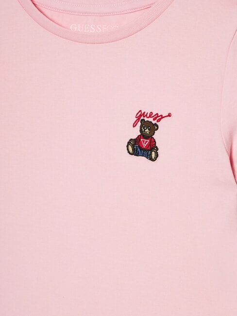 KIDS Kurzarm-T-Shirt mit Teddyb&auml;r Zuckerwatte rosa - Kinder-T-Shirt