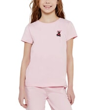 GUESS KIDS Kurzarm-T-Shirt mit Teddyb&auml;r Zuckerwatte rosa - Kinder-T-Shirt - 4