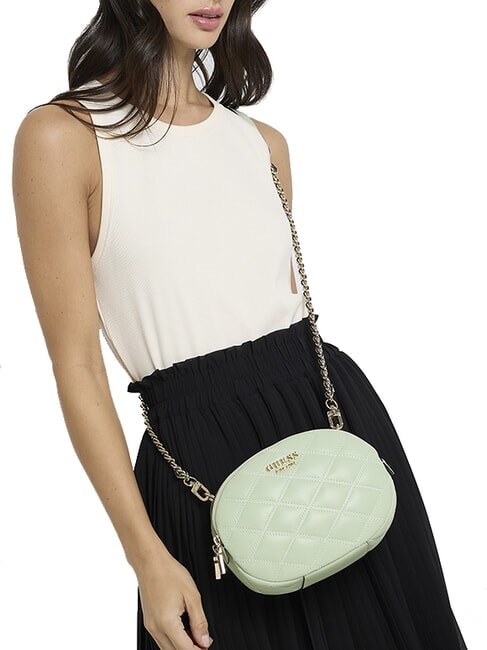 TAMSIN Kleine gesteppte Umhängetasche Seladon - Damentaschen