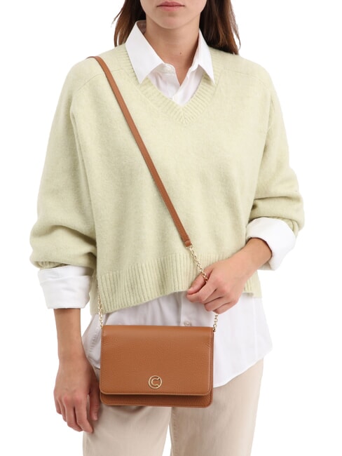 TULIP Schultertasche aus gehämmertem Leder CUIR - Damentaschen