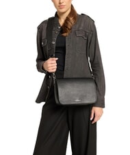 COCCINELLE ARIES Schultertasche aus gehämmertem Leder Schwarz - Damentaschen - 4