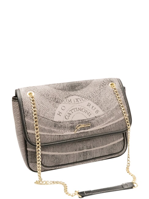 PLANETARIUM Wandelbare Tasche mit Überschlag monochrom hellgrau/schwarz - Damentaschen