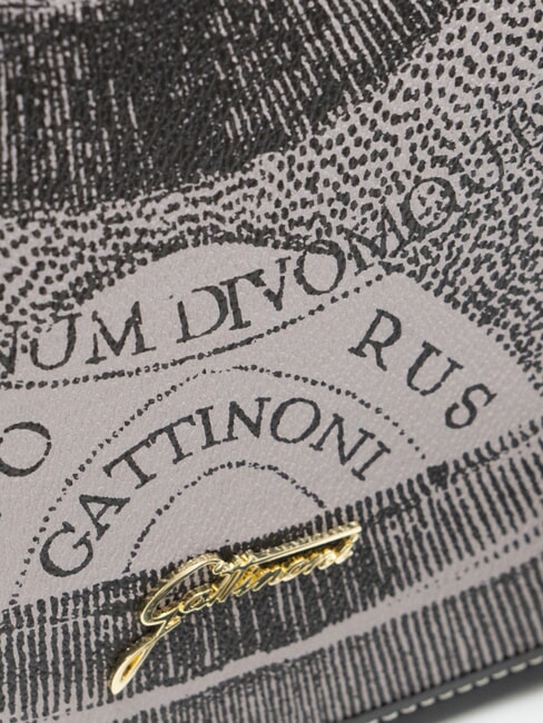 PLANETARIUM Umhängetasche mit Überschlag monochrom hellgrau/schwarz - Damentaschen