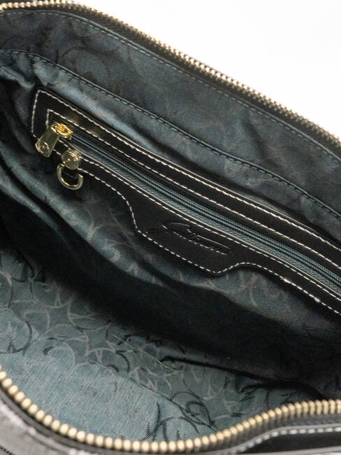 PLANETARIUM Umhängetasche mit Überschlag monochrom hellgrau/schwarz - Damentaschen