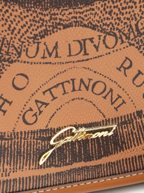 PLANETARIUM Umhängetasche mit Überschlag einfarbig hellbraun - Damentaschen