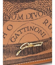 GATTINONI PLANETARIUM Umhängetasche mit Überschlag einfarbig hellbraun - Damentaschen - 3