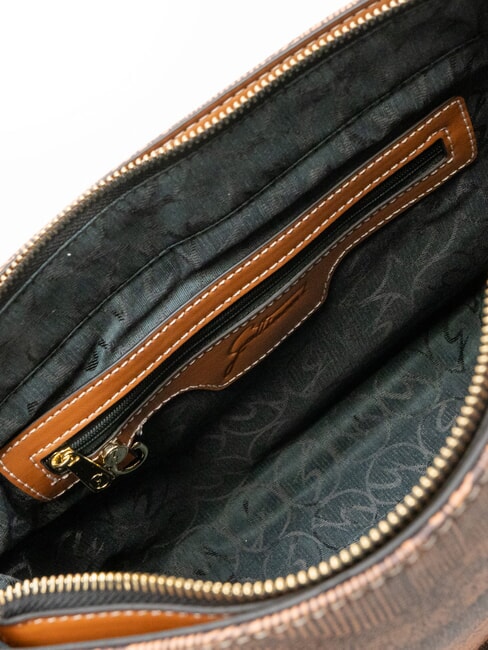 PLANETARIUM Umhängetasche mit Überschlag einfarbig hellbraun - Damentaschen