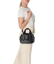 THE BRIDGE DAPHNE Mini-Kofferraumtasche aus Leder Schwarzes Gold - Damentaschen - 5