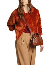 THE BRIDGE DAPHNE Mini-Kofferraumtasche aus Leder BRAUN - Damentaschen - 5