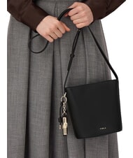 FURLA ROXIE Ares Leder-Schultertasche Schwarz - Damentaschen - 5