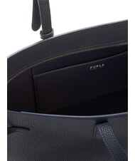 FURLA AVA Gro&szlig;e Einkaufstasche aus Leder Tintenblau + Tintenblau innen. - Damentaschen - 7