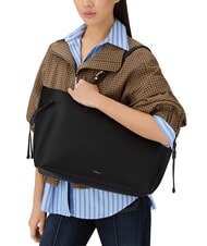 FURLA AVA Große Einkaufstasche aus Leder schwarz+schwarz int - Damentaschen - 5