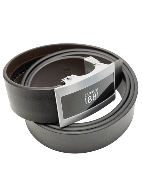 1881 Doppelseitiger Ledergürtel schwarz/dunkelbraun - Gürtel