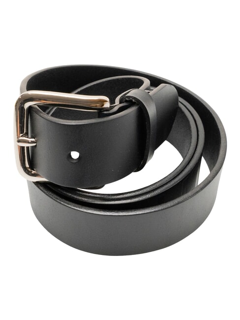 LOGO EMBOSSED Kürzbarer Ledergürtel Blau - Gürtel