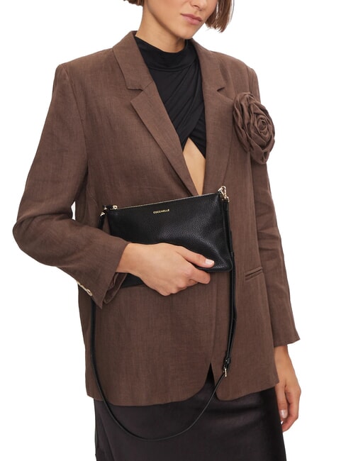 BEST CROSSBODY Minitasche aus Leder Schwarz - Damentaschen