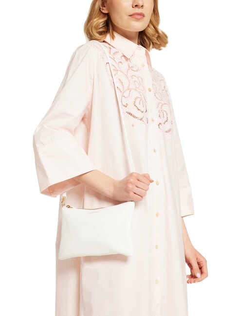 BEST CROSSBODY Minitasche aus Leder Weiß - Damentaschen