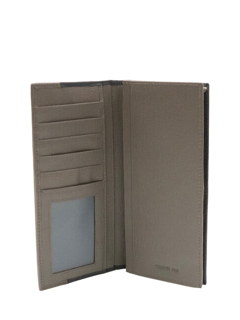 NADIR Saffiano-Ledergeldbörse Blau - Brieftaschen Herren