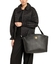 COCCINELLE LIYA Schultertasche aus gehämmertem Leder Mitternachtsblau - Damentaschen - 4