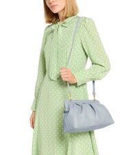 COCCINELLE DILETTA SOFT Clutch aus gehämmertem Leder Nebelblau - Damentaschen - 4