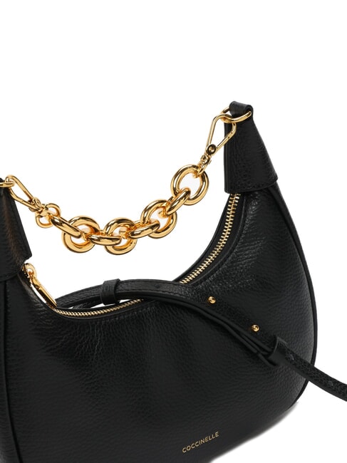 ISIDE Leder-Umhängetasche mit Schultergurt Schwarz - Damentaschen