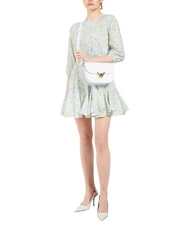 COCCINELLE DEW Umhängetasche aus gehämmertem Leder Weiß - Damentaschen - 4