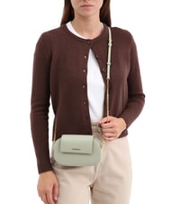 COCCINELLE FAINT Mini-Tasche aus gehämmertem Leder hellgrau - Damentaschen - 5