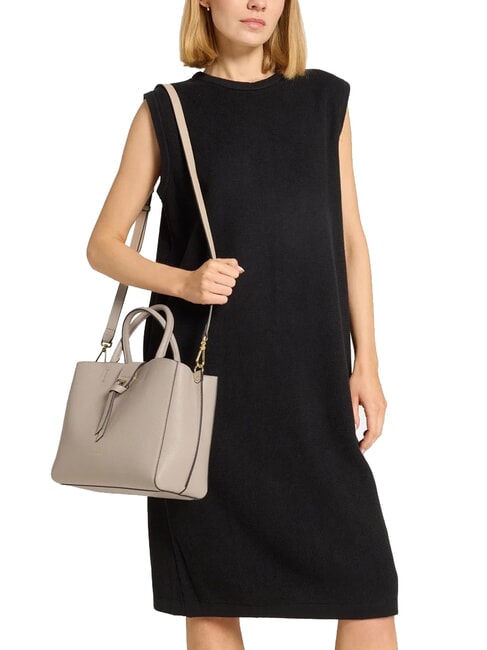 ALBA Tote Bag aus gehämmertem Leder Puderrosa - Damentaschen