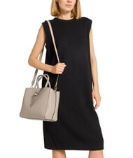 COCCINELLE ALBA Tote Bag aus gehämmertem Leder Puderrosa - Damentaschen - 4