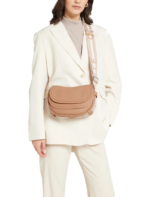 RAQUEL S Mini-Umhängetasche aus Leder Häute/Gazpacho - Damentaschen