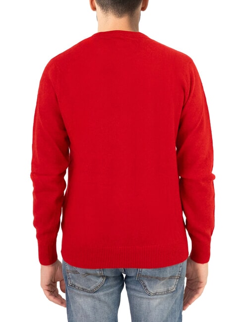 N|S Rundhalspullover mit Logostickerei Pompejanisches Rot - Herrenpullover