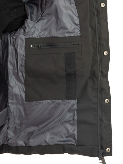 PADDED Mittellange Daunenjacke mit Kapuze Schwarz - Daunenjacken für Herren