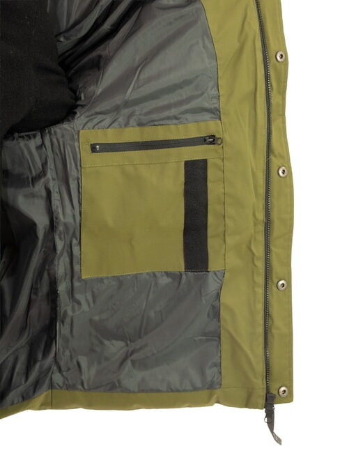 PADDED Mittellange Daunenjacke mit Kapuze efeugrün - Daunenjacken für Herren