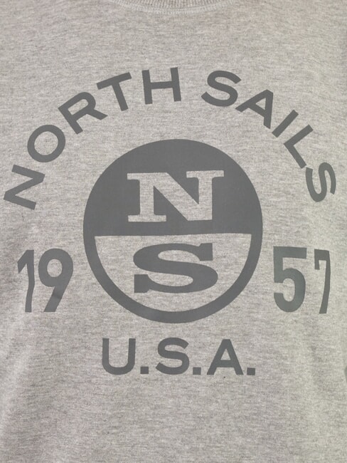 LOGO Sweatshirt mit Rundhalsausschnitt und Maxiprint mittelgraue Melange - Sweatshirts Herren