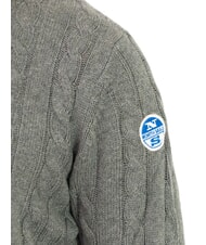 NORTH SAILS N|S Zopfstrickpullover mit Rundhalsausschnitt mittelgraue Melange - Herrenpullover - 3