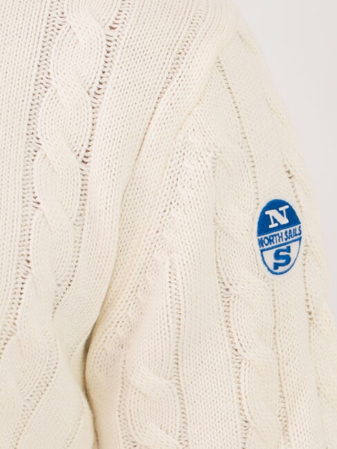 N|S Zopfstrickpullover mit Rundhalsausschnitt Mäusespeck - Herrenpullover