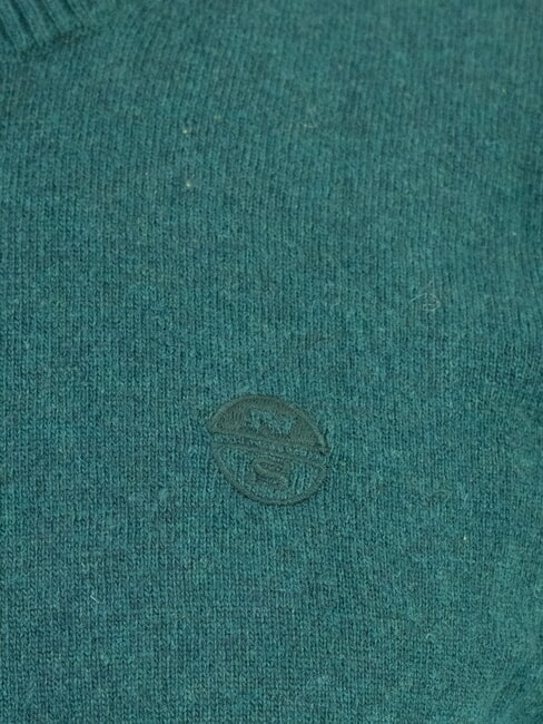 N|S Melange-Pullover mit Rundhalsausschnitt Mittelmeer - Herrenpullover