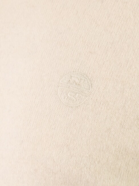 N|S Rundhalspullover mit Logostickerei Mäusespeck - Herrenpullover