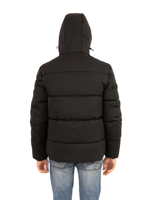 PADDED Mittellange Daunenjacke mit Kapuze Schwarz - Daunenjacken für Herren