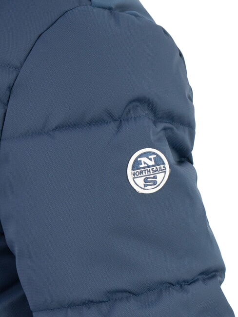 PADDED Mittellange Daunenjacke mit Kapuze Navy blau - Daunenjacken für Herren