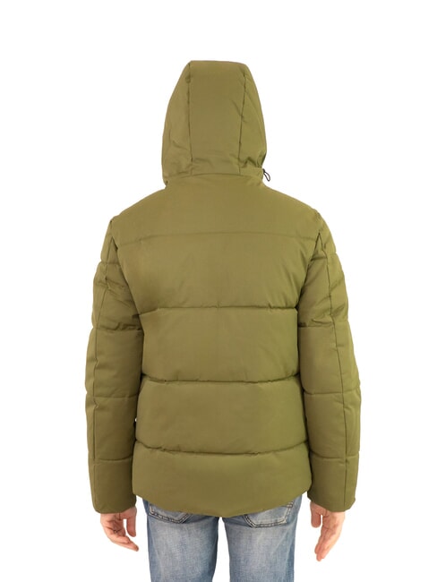 PADDED Mittellange Daunenjacke mit Kapuze efeugrün - Daunenjacken für Herren
