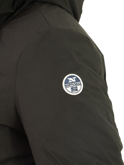 LIGHT SOFT Lange Jacke mit Kapuze Schwarz - Herrenjacken