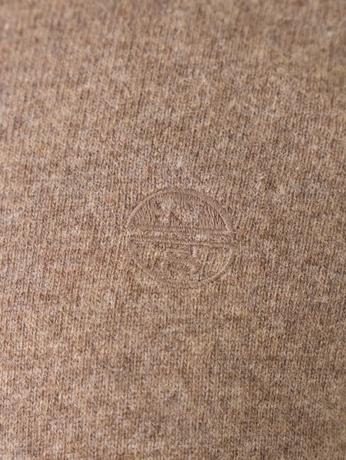 N|S Rundhalspullover mit Logostickerei fossil melange - Herrenpullover