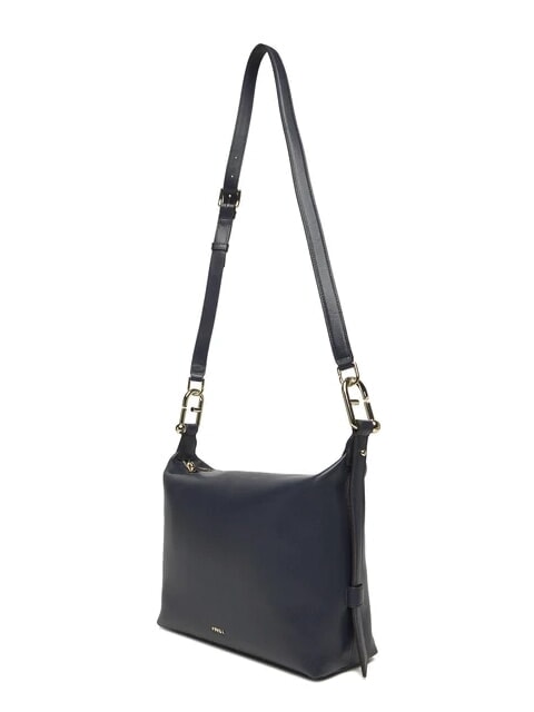 TONIE Schultertasche aus Leder mit Schulterriemen Mittelmeer - Damentaschen