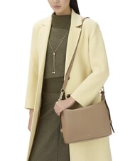 FURLA TONIE Schultertasche aus Leder mit Schulterriemen Toffee - Damentaschen - 5